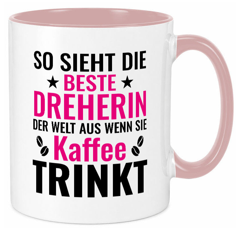 Kaffee trinkt: Dreherin | Fräser Dreher lustiger Spruch Geschenk Humor Tasse
