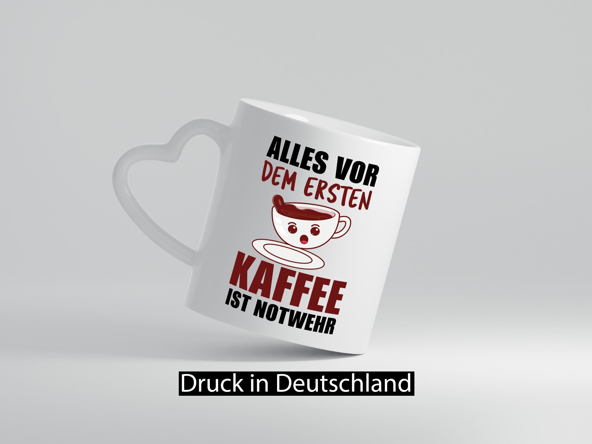 Erster Kaffee? Notwehr Geschenkidee Humor Tasse