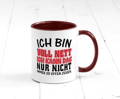 Ich bin voll nett Geschenkidee Humor Tasse