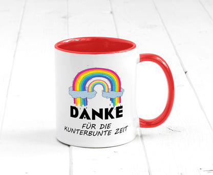 Danke für die Kunderbunte Zeit | Regenbogen lustiger Spruch Geschenk Humor