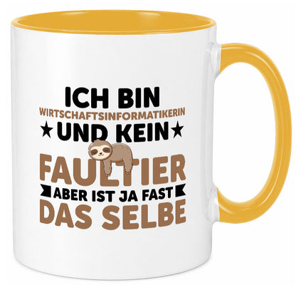 Ich bin kein Faultier: Wirtschaftsinformatikerin v2 lustig Tierliebhaber Humor