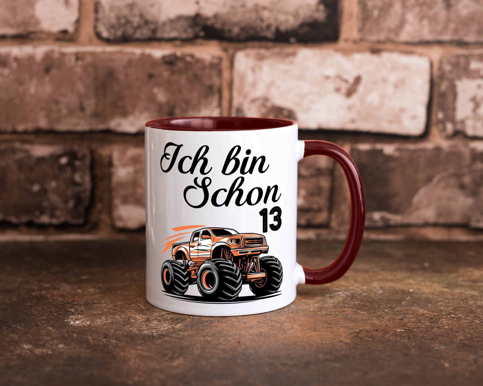 13. Geburtstag | Monster truck 13 Jahre Geschenkidee Humor Tasse