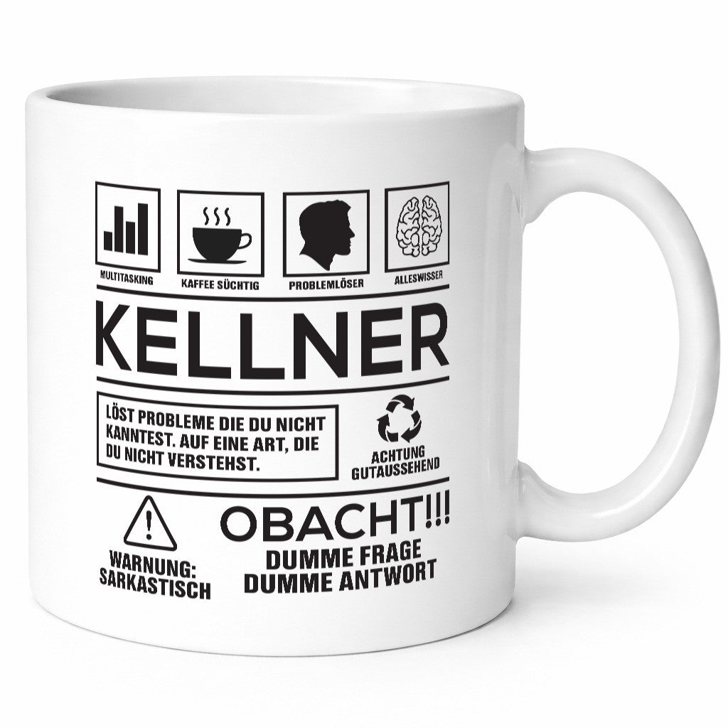 Achtung Probleme Kellner | kellnern Bedienung lustiger Spruch Geschenk Humor