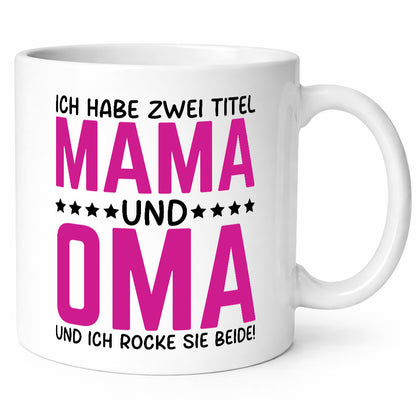 Zwei Titel Oma und Mama | Rock Sie beide Großmutter Geschenk Familie