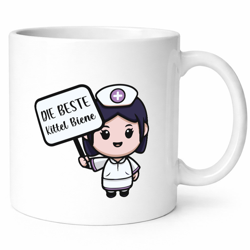 Die beste Kittel Biene | Krankenschwester Schild Geschenkidee Humor Tasse
