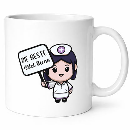 Die beste Kittel Biene | Krankenschwester Schild Geschenkidee Humor Tasse
