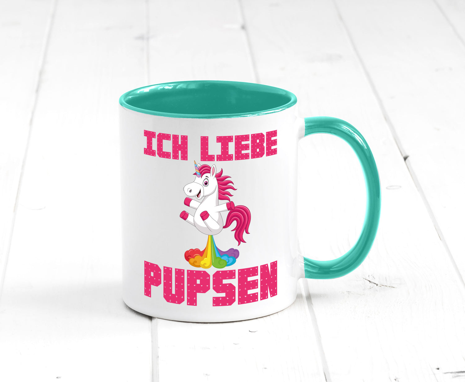 Ich liebe pupsen | Einhorn Pups lustiger Spruch Humor Geschenkidee Tasse