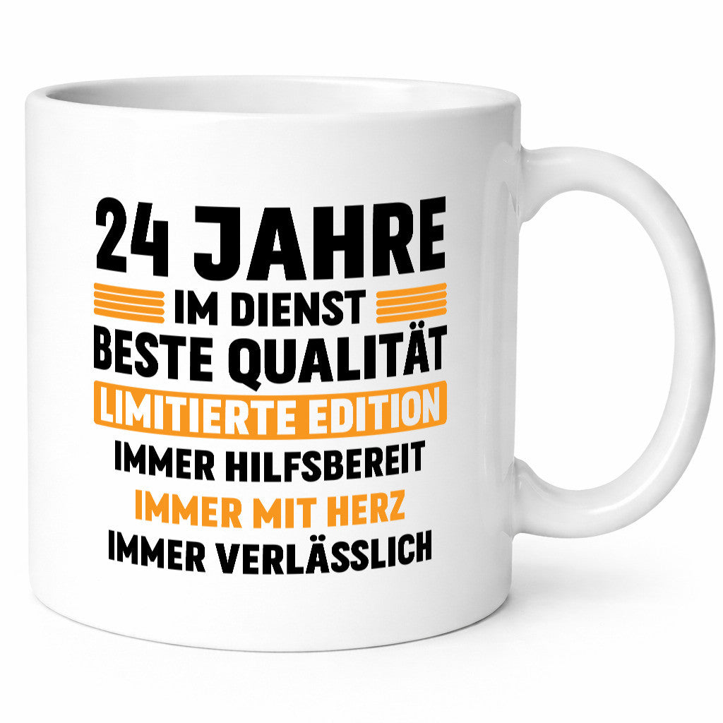 24 Jahre im Dienst | Jubiläum Arbeit v2 Geschenkidee Kollegen Büro Humor Tasse