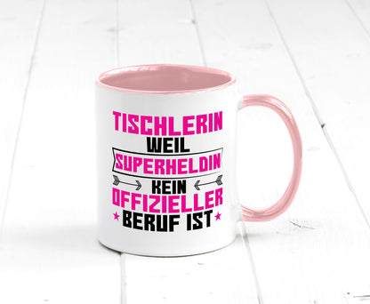 Superheldin Tischlerin | Tischlerei Geschenkidee Humor Tasse