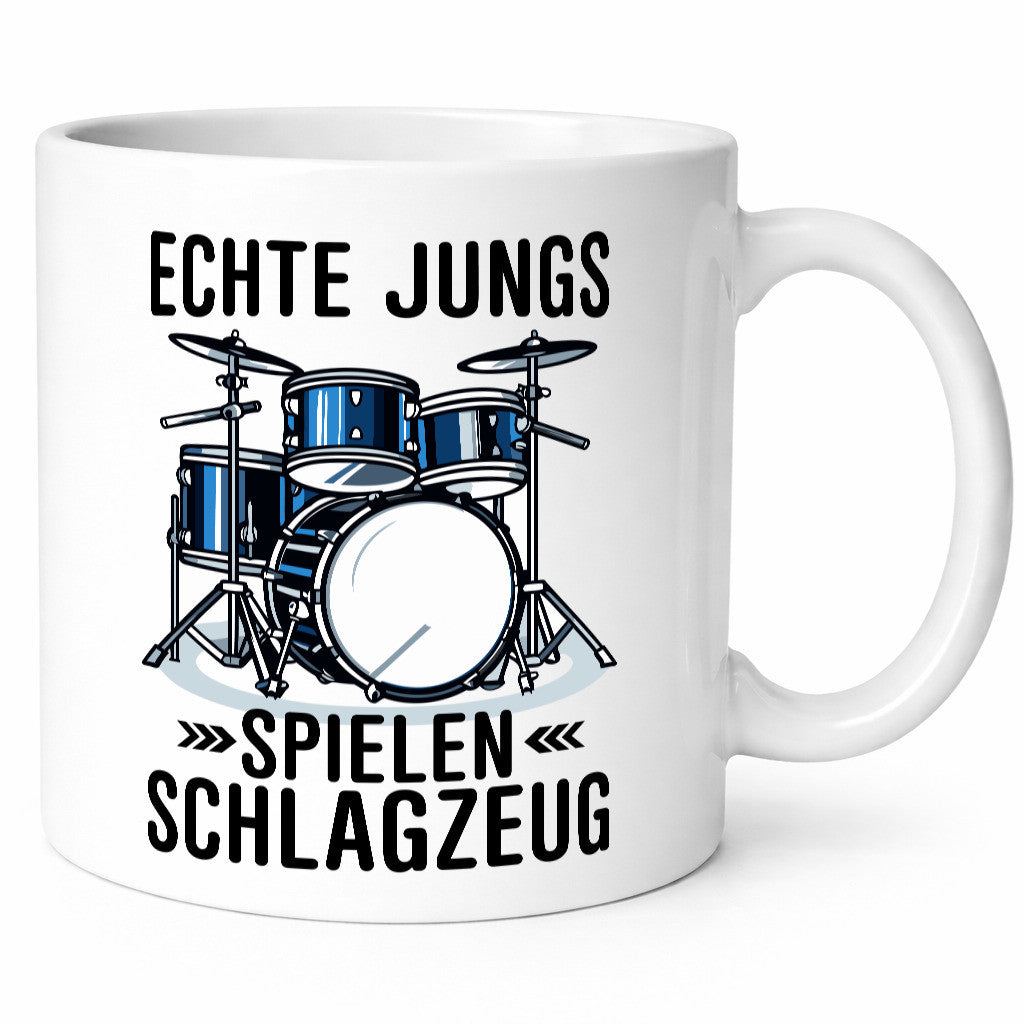 Echte Jungs spielen Schlagzeug | Drummer Geschenkidee Humor Tasse