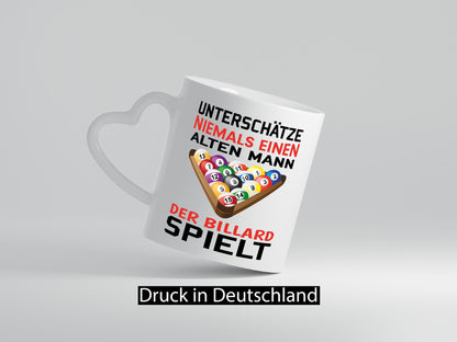 Billardspieler Humor | Männer Tasse Billard spielen lustiger Spruch Geschenk