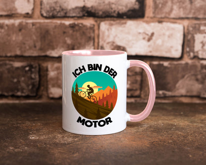 Ich bin der Motor | Mountainbiking Fahrrad Berge Geschenkidee Humor Tasse