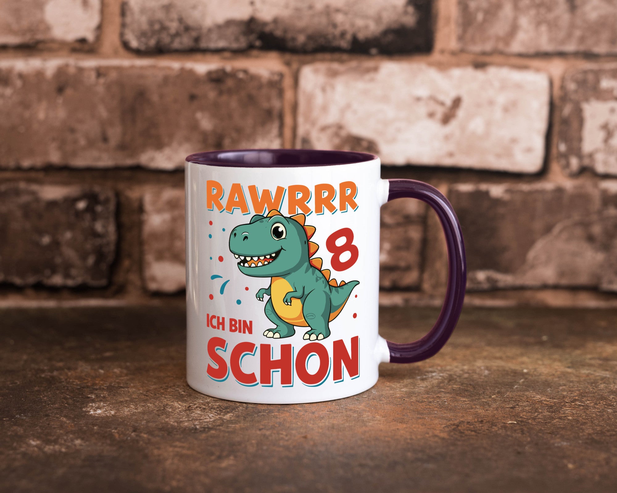 8. Geburtstag | 8 Jahre Raw ich bin schon T-Rex Geschenk Geschenkidee lustiger