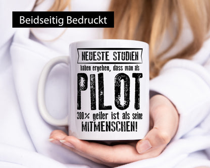 Neuste Studien: Pilot | Flugzeug Piloten Humor Geschenkidee Tasse