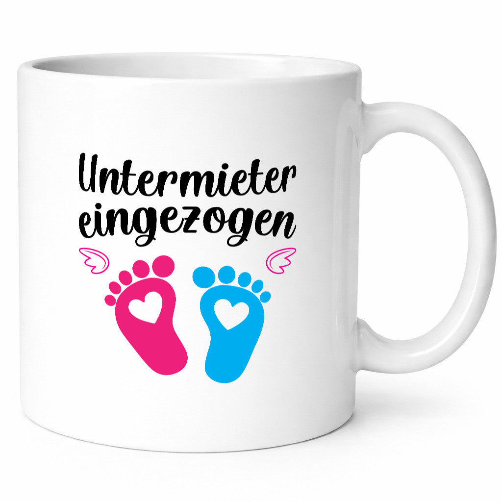 Untermieter eingezogen | Babyfüsschen Humor Geschenkidee Tasse