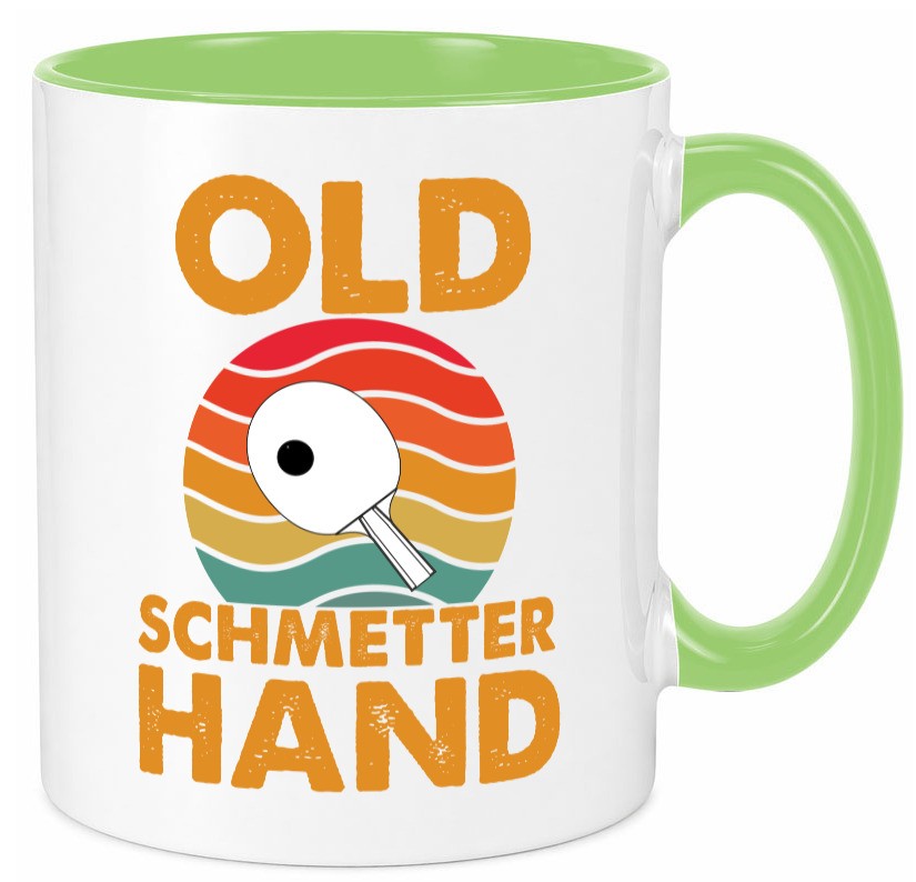 Old Schmetterhand | Vereinssport Tischtennis Spruch lustiger Geschenk Humor Tasse