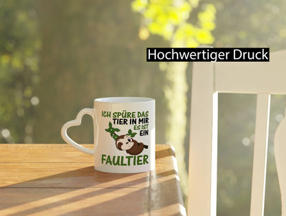 Ich spüre das Tier in mir | Faultier Faul sein lustig Tierliebhaber Humor