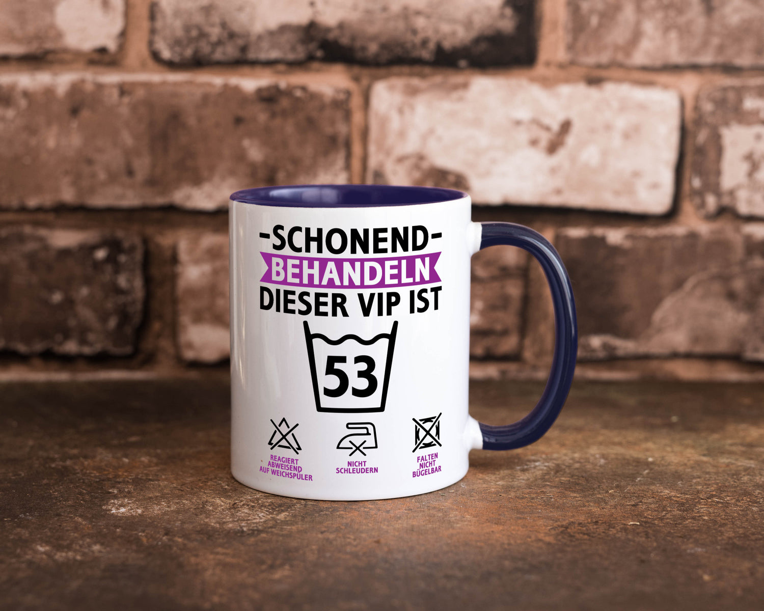 53 Geburtstag | schonend behandeln Jahre v2 lustiger Spruch Geschenk