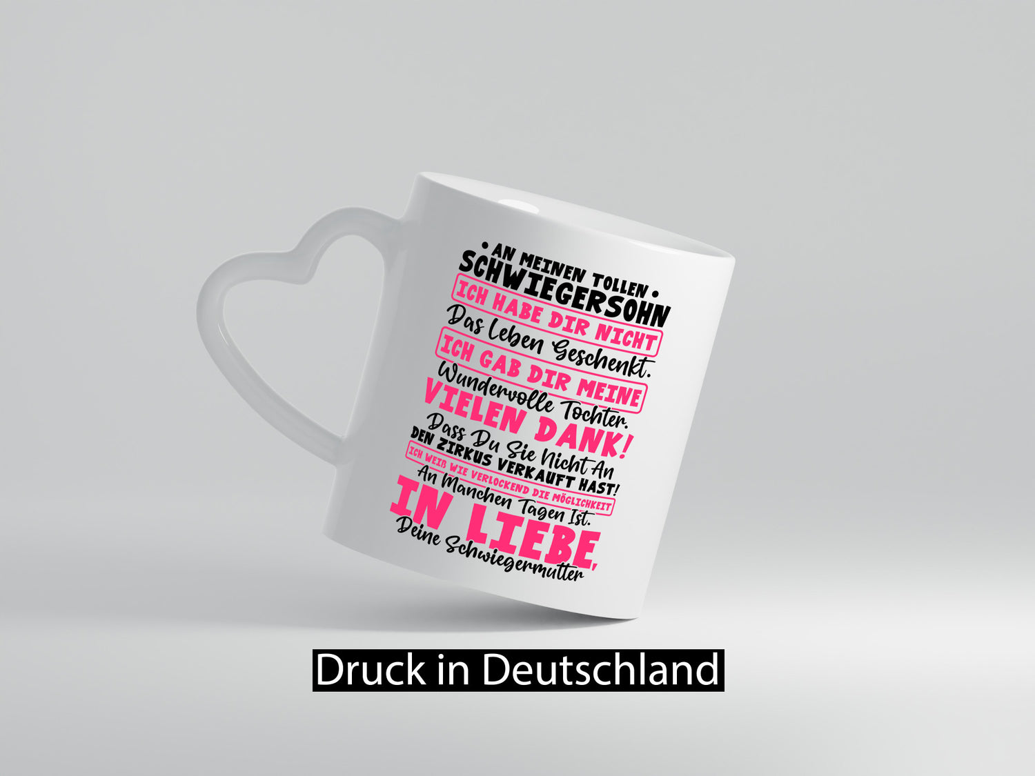 An meinen tollen Schwiegersohn vl5 Geschenkidee Familie Humor Tasse
