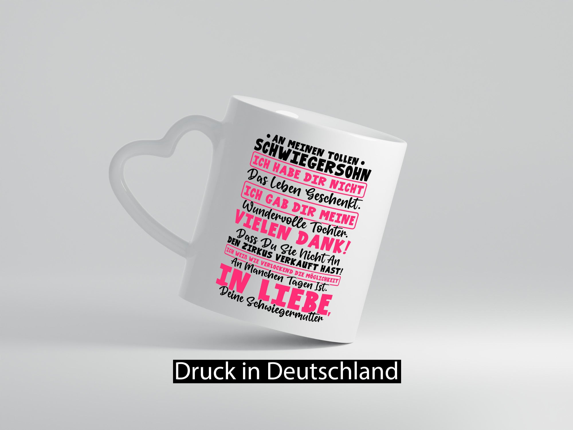 An meinen tollen Schwiegersohn vl5 Geschenkidee Familie Humor Tasse