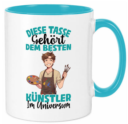 Im Universum: Künstler | Kunst Geschenkidee Humor Tasse