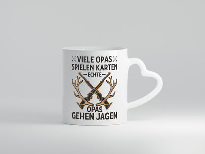 Opas spielen Karten, echte gehen jagen | Gewehr Geweih Humor Familie