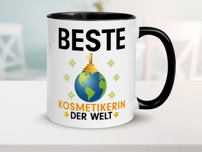 Welt Beste Kosmetikerin | Kosmetik Stylistin Visagistin Geschenkidee Humor Tasse