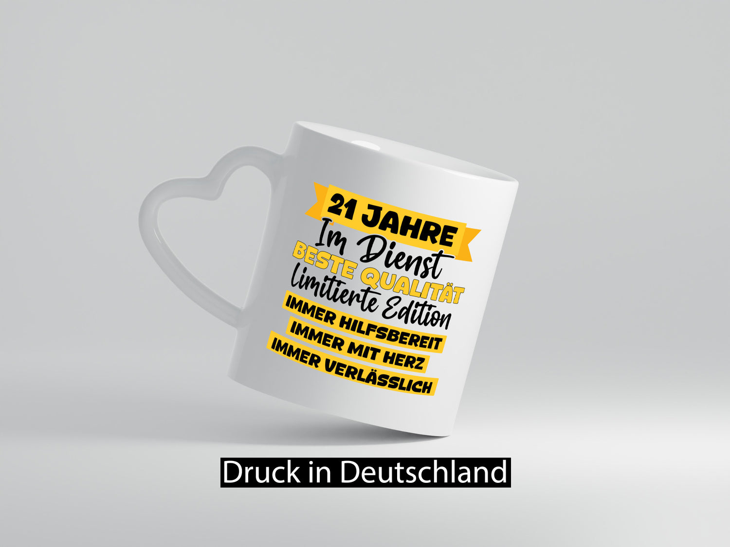 21 Jahre im Dienst | Jubiläum Arbeit v8 lustig Kollegen Büro Geschenk Tasse