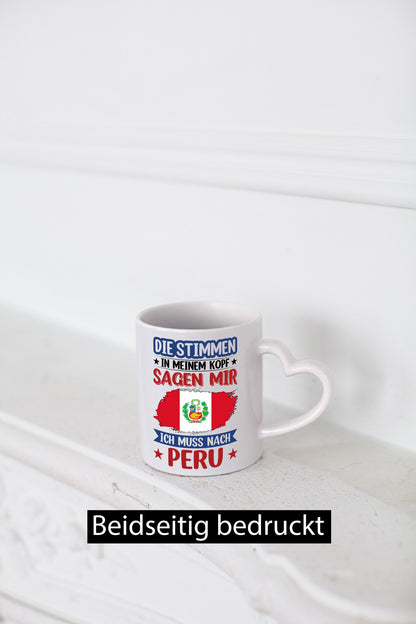 Peru | Urlaub Stimmen in meinem Kopf Traumland v2 lustiger Spruch Geschenk