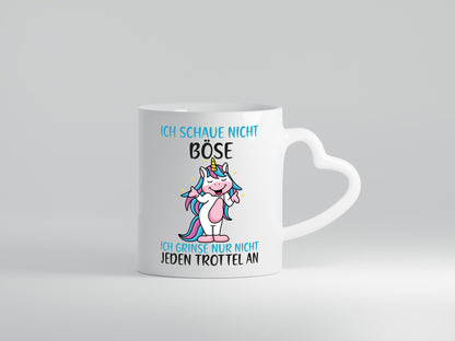 Ich schaue nicht Böse | Einhorn Trottel Grinsen lustiger Spruch Geschenk Humor