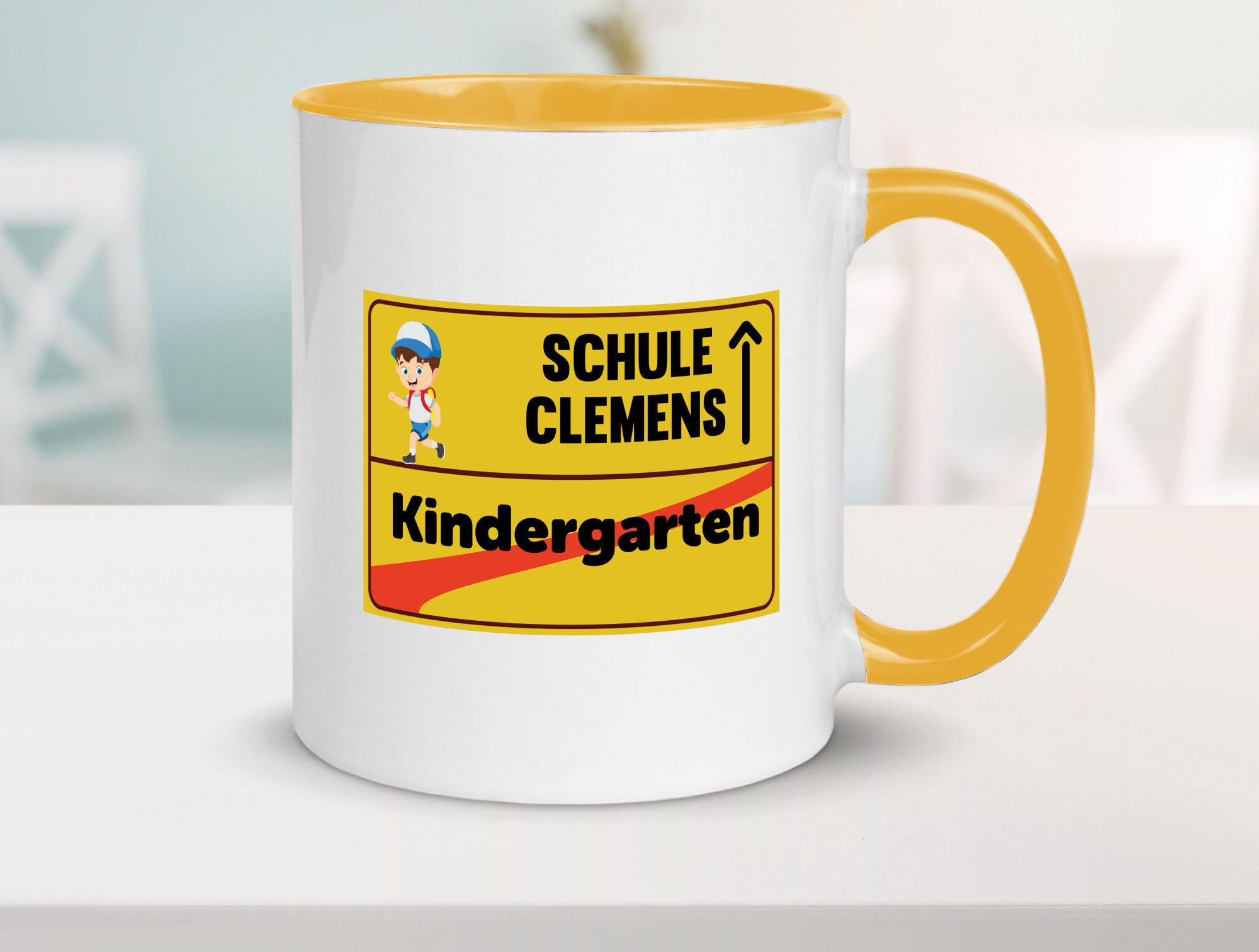 Bye Kindergarten | Schule Clemens Geschenkidee Humor Tasse