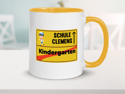 Bye Kindergarten | Schule Clemens Geschenkidee Humor Tasse