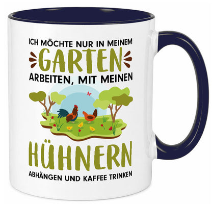 Garten Hühner | Gartenarbeit Tasse Bauernhof Spruch lustiger Geschenk Arbeit