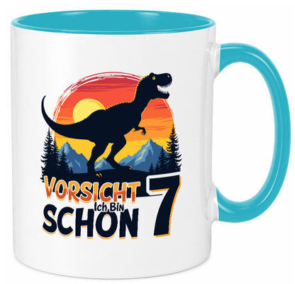 7. Geburtstag | 7 Jahre Dinosaurier v2 Geschenk Geschenkidee lustiger Spruch