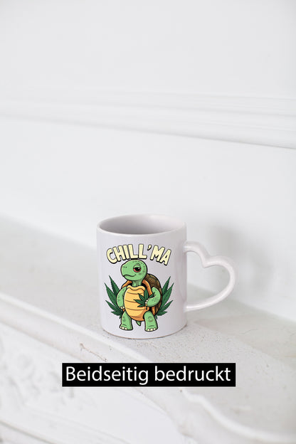 Chill ma | Cannabis Schildkröte v2 Geschenk Humor Geschenkidee lustiger Spruch