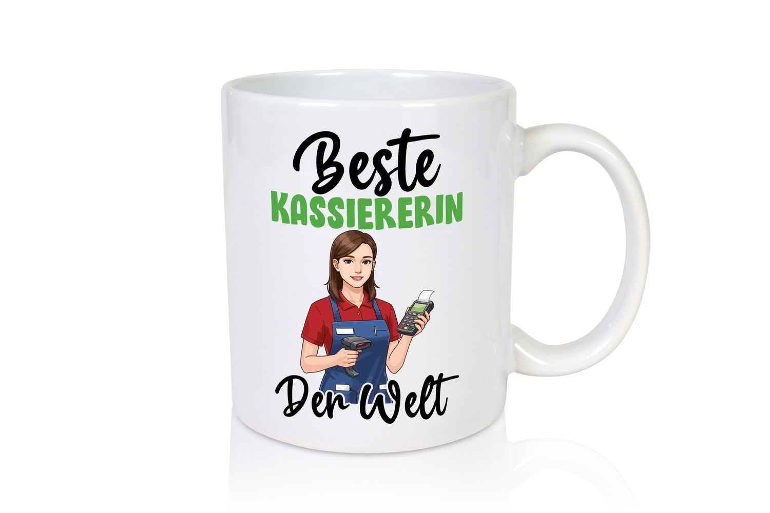 Beste Kassiererin v2 Geschenk Humor Geschenkidee lustiger Spruch Tasse