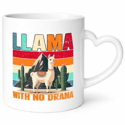 Llama with no Drama | Lama Geschenk Humor Geschenkidee lustiger Spruch Tasse