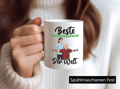 Beste Physiotherapeutin v3 lustig Humor Geschenkidee Geschenk Tasse