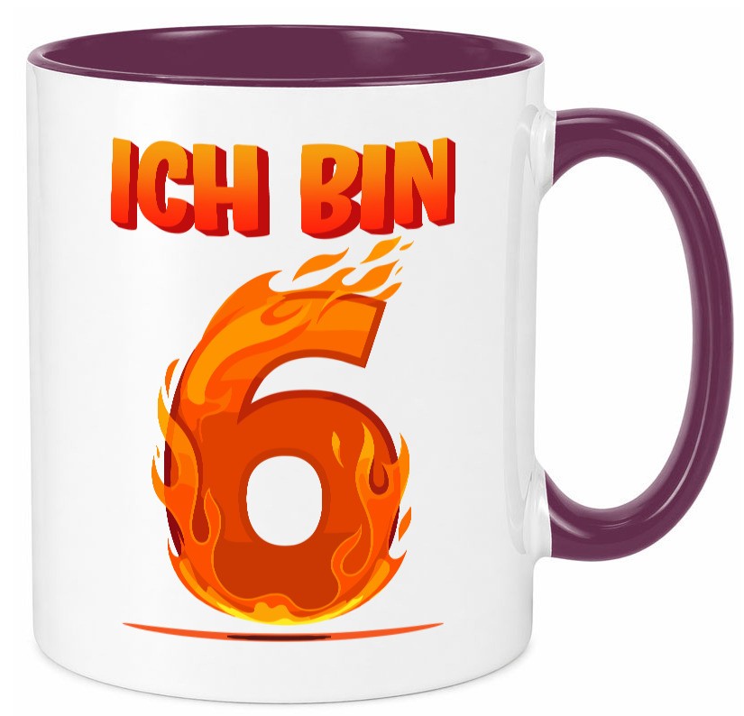 6. Geburtstag | 6 Jahre Drache lustig Geschenkidee Geschenk Tasse