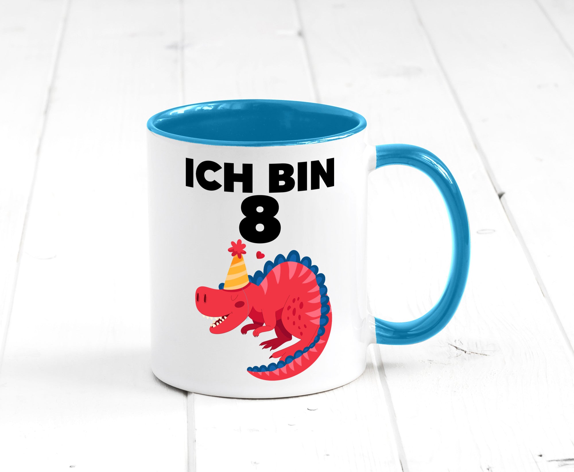 8. Geburtstag | Dino Dinosaurier 8 Jahre lustig Geschenkidee Geschenk Tasse