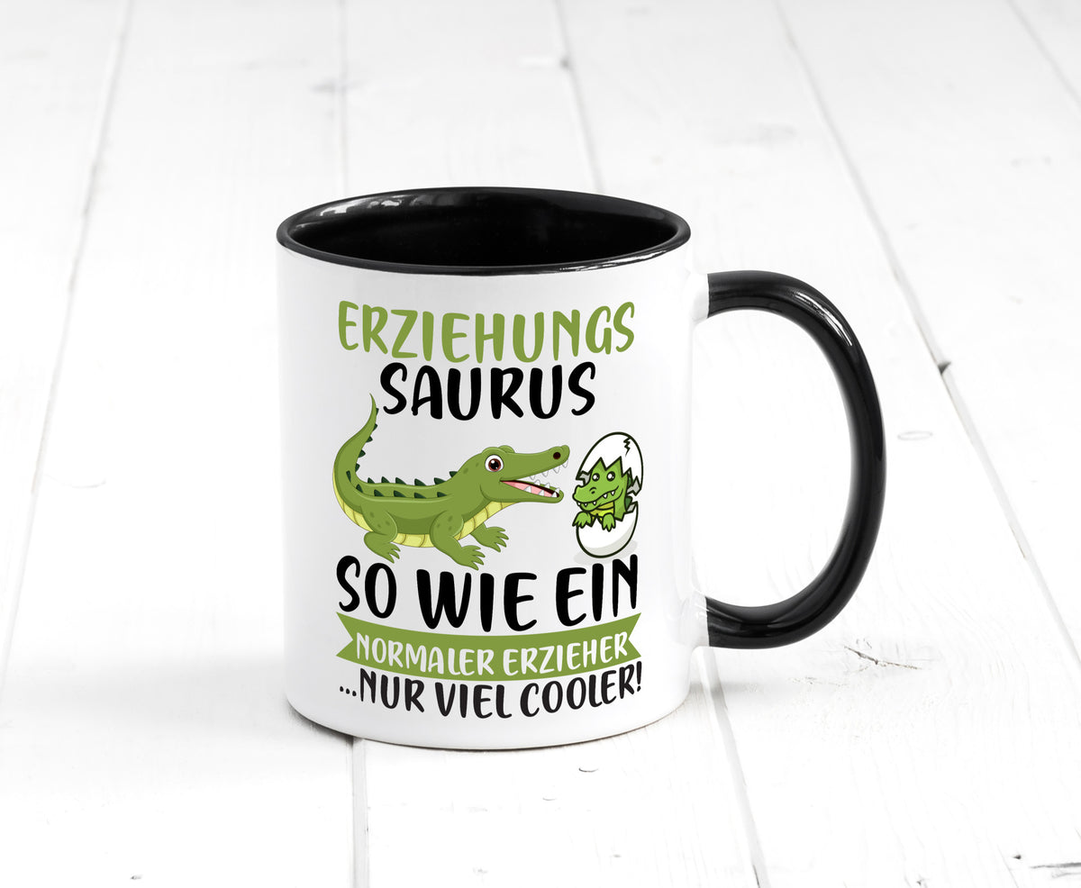 Erziehungsaurus | Kindergärtner Erzieherin Erzieher Humor Geschenkidee Tasse