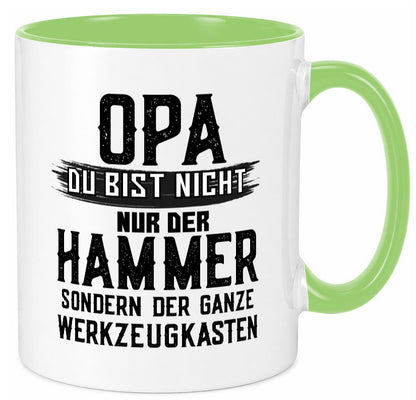 Opa ist der Hammer | Großvater Tasse Werkzeugkasten lustig Familie Geschenkidee