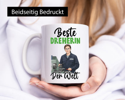 Beste Dreherin | Fräser Dreher Geschenkidee Humor Tasse