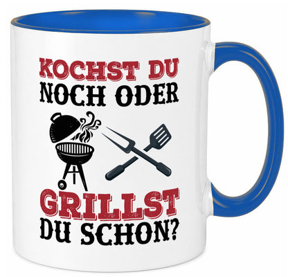 Grillst du schon? | Spruch Tasse Grillen Männer Geschenkidee Humor