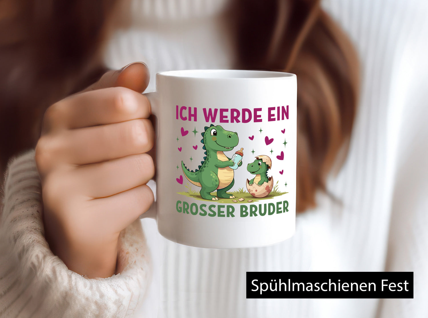 Ich werde ein Großer Bruder | Dino Dinosaurier lustiger Spruch Geschenk Humor
