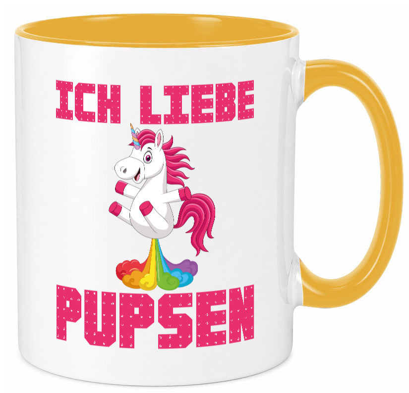 Ich liebe pupsen | Einhorn Pups lustiger Spruch Humor Geschenkidee Tasse
