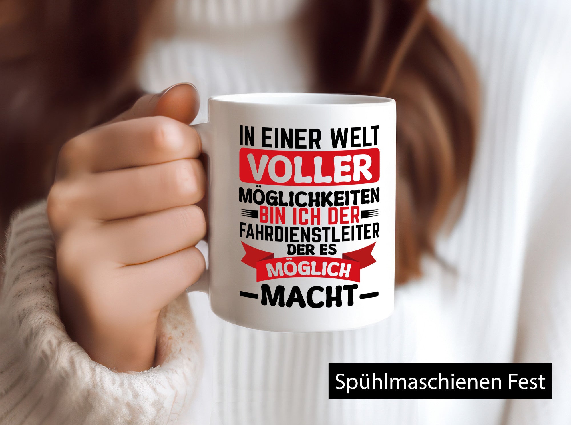 Ich bin der Fahrdienstleuter es möglich macht Geschenkidee Humor Tasse