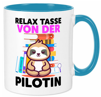 Relax Tasse: Pilotin | Definition Piloten lustiger Spruch Geschenk Humor