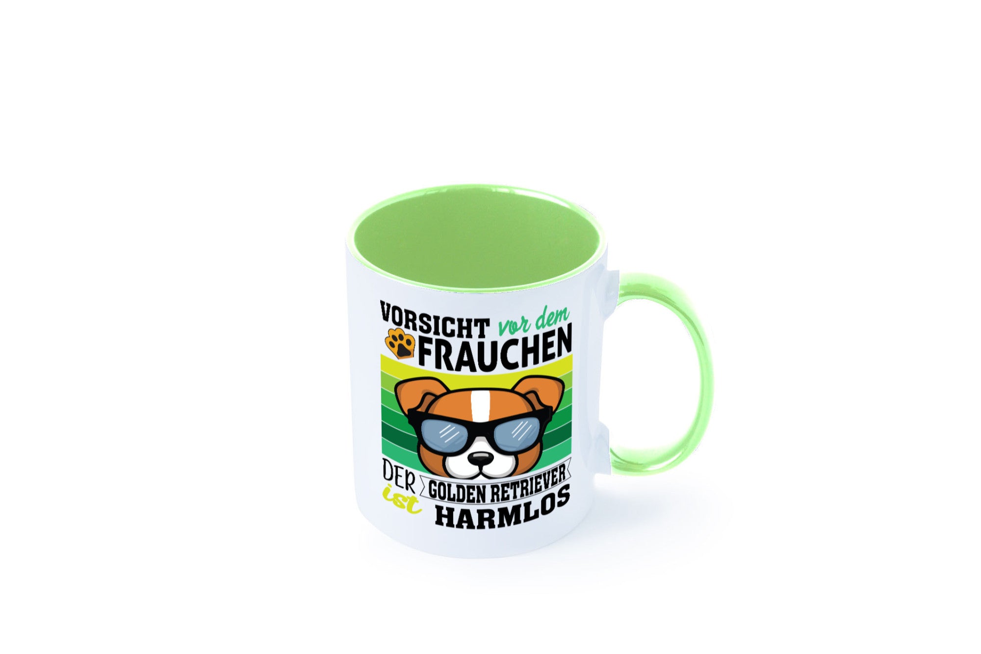 Vorsicht vor dem Frauchen Golden Retriever ist Harmlos lustiger Spruch Geschenk