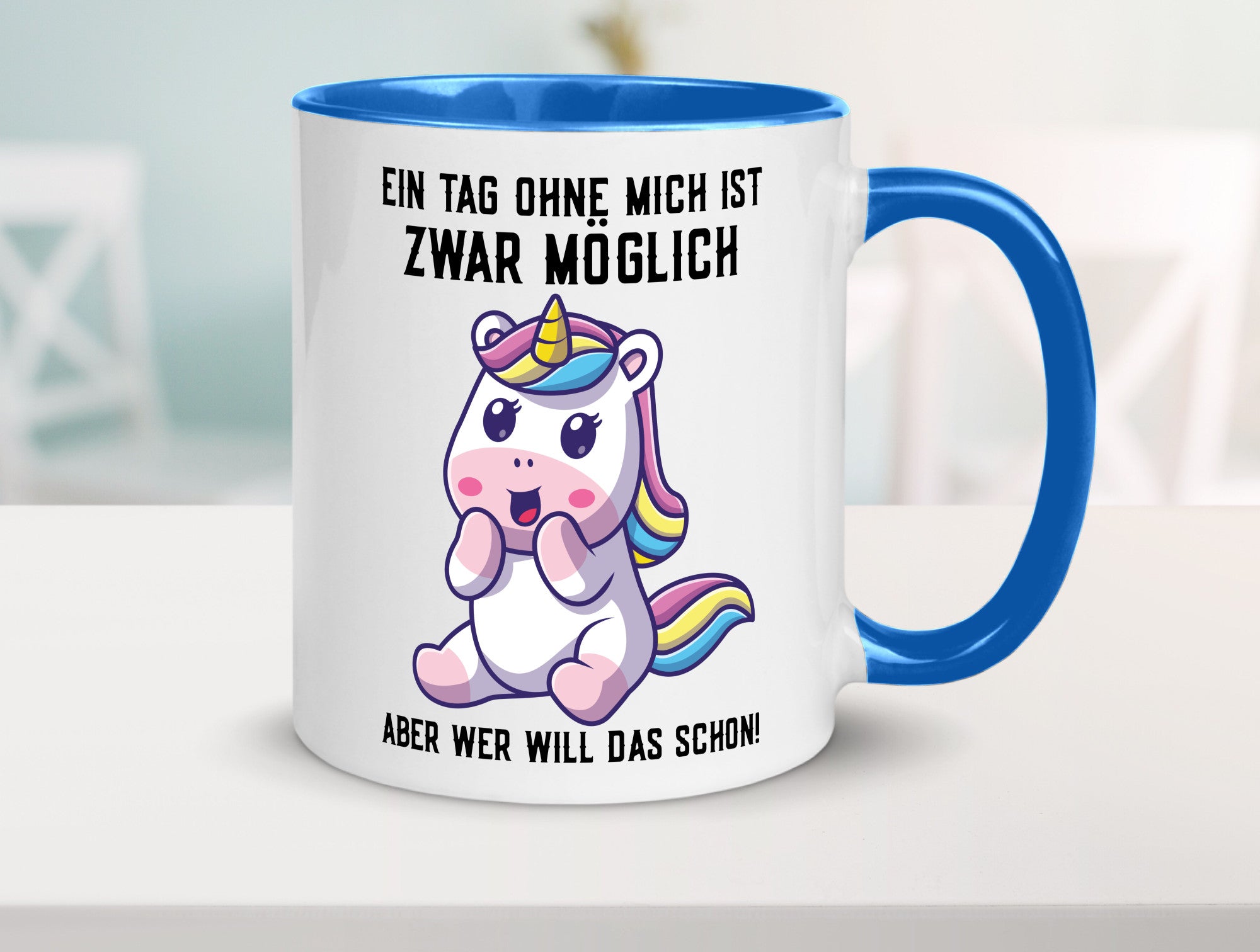 Ein Tag ohne mich ist möglich | süßes Einhorn Comic Geschenk Humor Geschenkidee